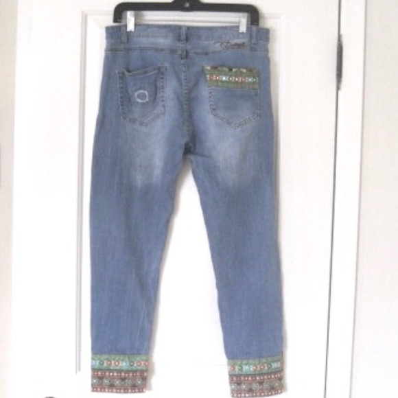 Desigual Ethnic Ankle Denim Jeans - Picture 5 of 13